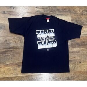 Vintage Y2k Dallas Cowboys‎ Double-Sided Graphic T-Shirt Reebok Navy Blue Large